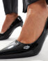 Фото #3 товара SEQWL pointed court shoes with stiletto heel in black patent