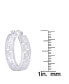 ფოტო #2 პროდუქტის Diamond Accent Silver-plated Greek Key Hoop Earrings