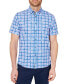 ფოტო #1 პროდუქტის Men's Slim Fit Non-Iron Floral Check Print Performance Button-Down Shirt