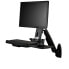 Фото #1 товара StarTech.com Wall Mount Workstation - Articulating Full Motion Standing Desk with Ergonomic Height Adjustable Monitor & Keyboard Tray Arm - Mouse & Scanner Holders - Single VESA Display - Black - 61 cm (24") - 360° - 90° - -5 - 35° - 8 kg