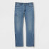 Фото #1 товара Men's Big & Tall Slim Fit Adaptive Bootcut Jeans - Goodfellow & Co Light Blue