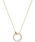Фото #1 товара Macy's diamond Circle 18" Pendant Necklace (1/3 ct. t.w.) in 14k Gold