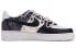 【定制球鞋】 Nike Air Force 1 Low '07 空军一号 CS 解构鞋带 腰果花泼墨 手绘喷绘贴布 低帮 板鞋 男款 黑灰 / Кроссовки Nike Air Force CW2288-111