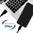 LogiLink CU0167, 0.5 m, USB A, USB C, USB 3.2 Gen 1 (3.1 Gen 1), 5 Mbit/s, Black