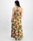 Фото #2 товара Длинное платье-макси-халтер I.N.C. International Concepts petite Linen-Blend, созданное для Macy's, одежда и обувь, женщинам.