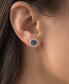 ფოტო #2 პროდუქტის Black Spinel Circle Cluster Stud Earrings (7/8 ct. t.w.) in Sterling Silver