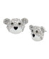 Faux Stone Bear Stud Earrings