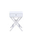 Coleen Side Table, White & Chrome