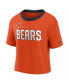 Women's Orange Chicago Bears High Hip Fashion Cropped Top