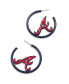 ფოტო #1 პროდუქტის Women's Atlanta Braves Enamel Hoop Earrings
