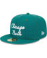 Фото #1 товара Men's Augusta Green Chicago Bulls Script 59Fifty Fitted Hat
