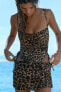 Animal print tulle swimsuit