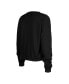 Women's Black New Orleans Saints Thermal Crop Long Sleeve T-shirt