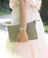 ფოტო #4 პროდუქტის Women's Eco-Drive Crystal Accent Rose Gold-Tone Stainless Steel Bracelet Watch 28mm EW2348-56A