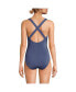 Фото #3 товара Women's Long Chlorine Resistant Shine X-Back High Leg Soft Cup Tugless One Piece Swimsuit