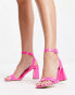 Madden Girl Winnii block heeled sandals in bright pink