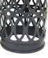 Фото #4 товара 23", 19", 15" Metal Contemporary Geometric Accent Table with Laser Carved Trellis Design, Set of 3