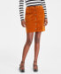 Women's Corduroy Button Mini Skirt, Created for Macy's