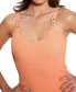 Women's Sleeveless Rings Gina Ribbed Dress ORANGE ZING MULTI, S - фото #4