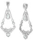 ფოტო #4 პროდუქტის Rhodium-Plated Mixed Crystal Clip-On Chandelier Earrings