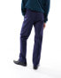 Фото #12 товара ASOS DESIGN straight linen mix suit trousers in navy