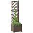 Фото #3 товара Garden Planter with Trellis 16.9"x16.9"x55.9" PP Mocha