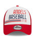 Фото #2 товара Men's White, Red Los Angeles Angels Stacked A-Frame Trucker 9FORTY Adjustable Hat