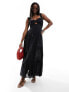 Фото #1 товара ASOS DESIGN bust cup maxi sundress with ruched strap detail in black