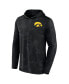 Фото #3 товара Men's Black Iowa Hawkeyes Camo Hoodie Long Sleeve T-shirt