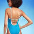 Фото #2 товара Women's Contrast Binding Scoop One Piece Swimsuit - Shade & Shore Blue L