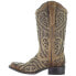 Фото #4 товара Corral Boots Rhinestone Square Toe Cowboy Womens Brown Casual Boots E1623