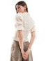 Vero Moda premium smock top in cream