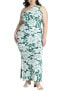 ფოტო #1 პროდუქტის Plus Size Intarsia One Shoulder Dress With Slits