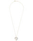 ფოტო #4 პროდუქტის Diamond Open Heart 18" Pendant Necklace (1/2 ct. t.w.) , Created for Macy's