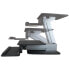 StarTech.com Sit-to-Stand Workstation - Multimedia stand - Black - Silver - Steel - Wood - Flat panel - 13 kg - 76.2 cm (30")