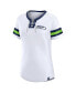 Фото #2 товара Women's White Seattle Seahawks Sunday Best Lace-Up T-shirt