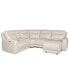 CLOSEOUT! Blairemoore 5-Pc. Leather Power Chaise Sectional with 1 USB Console and 2 Power Recliners, Created for Macy's