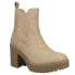 Chinese Laundry Good Day Round Toe Chelsea Platform Booties Womens Beige Casual