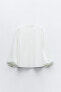 Фото #11 товара Блуза из ткани с блестящей нитью со сборками на плечах ZARA
