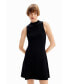 ფოტო #1 პროდუქტის Women's Short ribbed skater dress