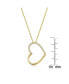 ფოტო #2 პროდუქტის Sterling Silver 14k Gold Plated with Cubic Zirconia Heart Pendant Necklace
