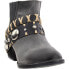 Фото #2 товара Circle G by Corral Studded Round Toe Cowboy Booties Womens Black Casual Boots Q5