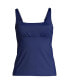Women's Mastectomy Square Neck Tankini Swimsuit Top Adjustable Straps
