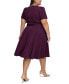 ფოტო #3 პროდუქტის Plus Size Short-Sleeve Midi Dress