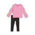 Фото #1 товара Puma TwoPiece Fleece Crew Neck Sweatshirt & Leggings Set Toddler Girls Black, Pi