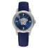 Фото #1 товара Versace Herren Armbanduhr V-CODE RESTYLING Palazzo blau, silber 43 mm VESN00122