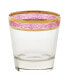 Melania Collection Multicolor Double Old Fashion Glasses, Set of 6