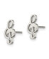 ფოტო #3 პროდუქტის Stainless Steel Polished Treble Clef Earrings