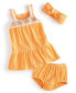 Фото #1 товара Платье для малышей First Impressions Газовая повязка, платье и трусы, набор из 3 предметов, созданный для Macy's.