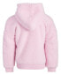 Фото #2 товара Toddler & Little Girls Solid Faux-Sherpa Hooded Jacket, Created for Macy's